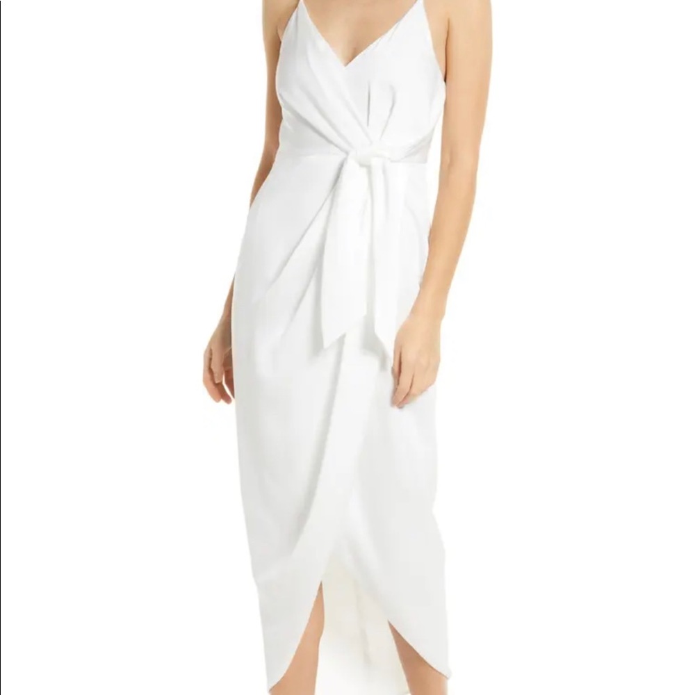 Shona Joy Luxe Tie Front Cocktail Dress